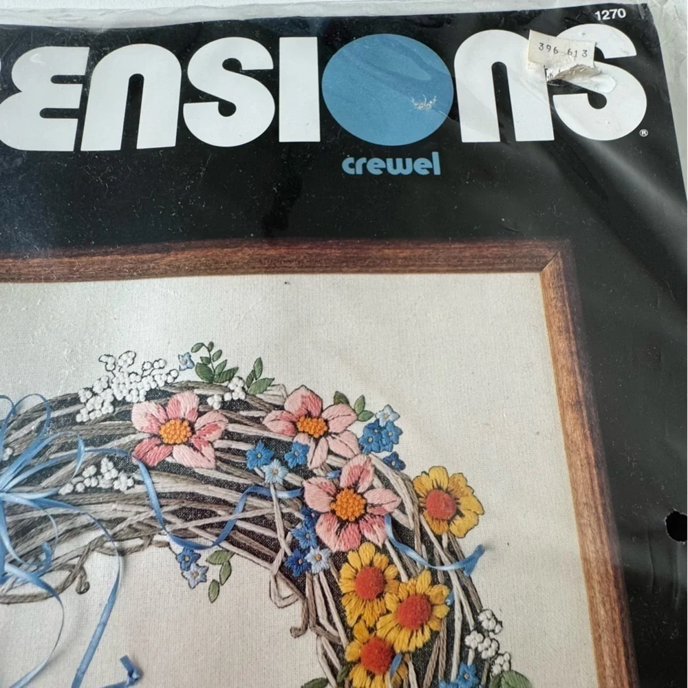 Vintage Dimensions Country Farmhouse Wreath Crewel Embroidery Kit